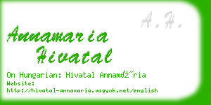 annamaria hivatal business card